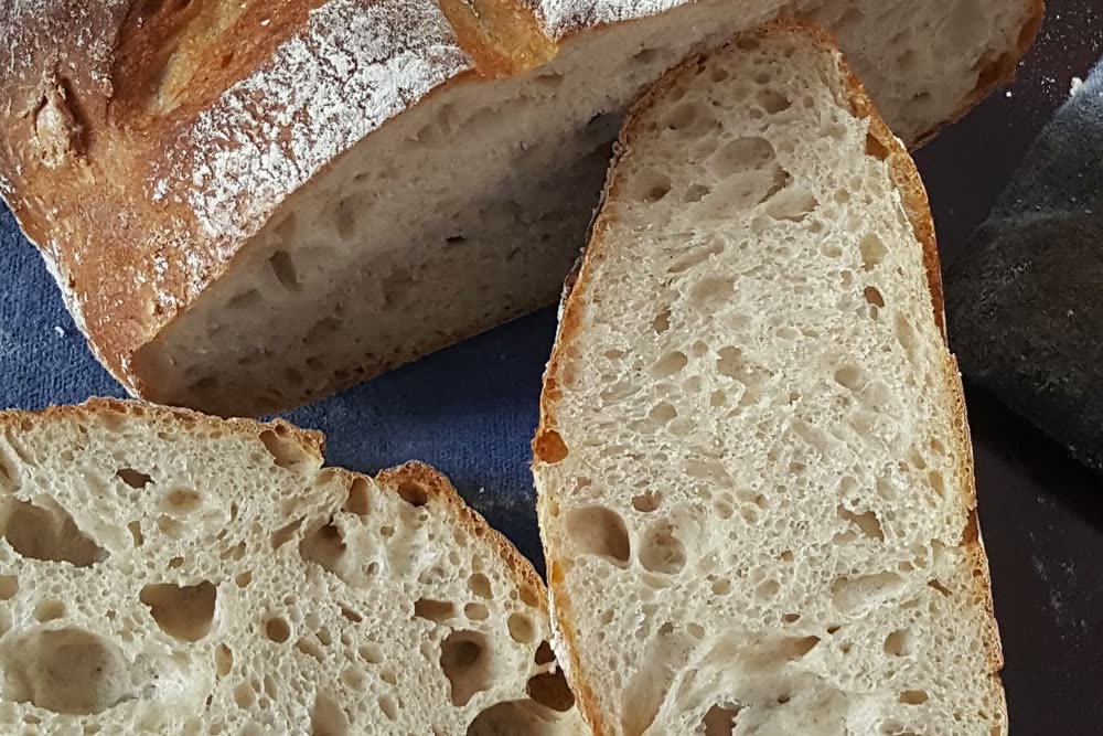The crumb structure survives