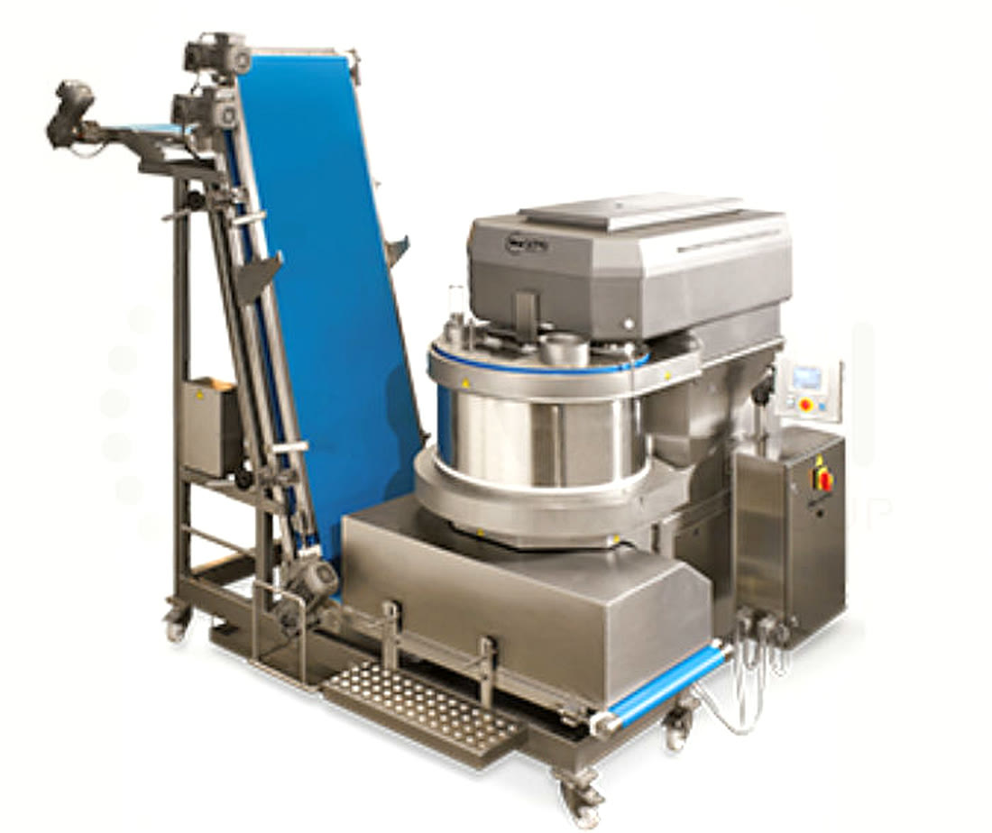 Magnus batch mixer with cooled bowl