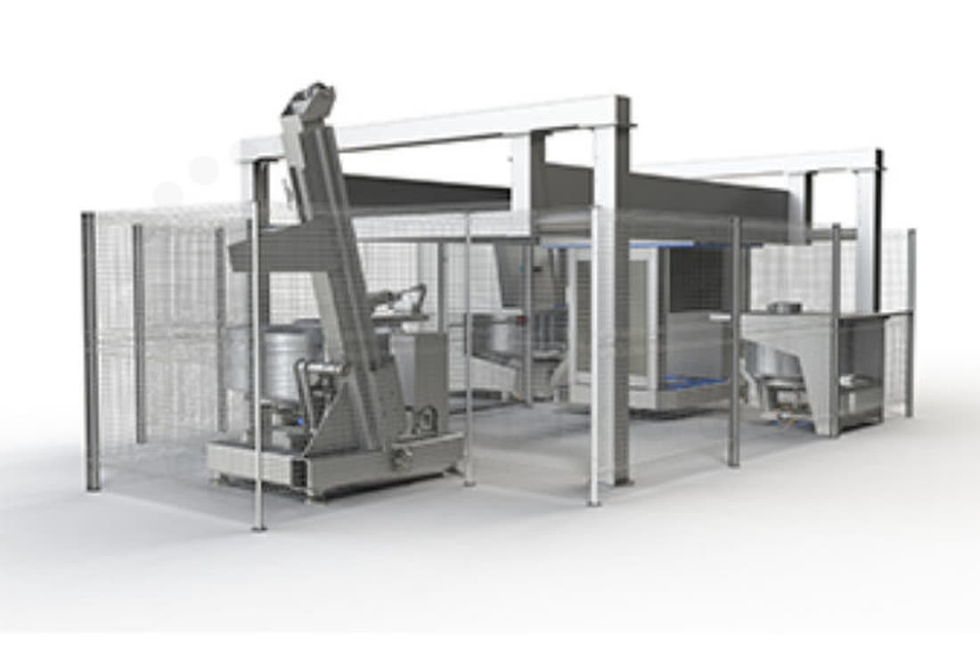 Automated unit with suspended shuttle