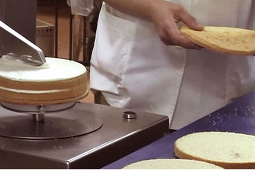 Placing the middle layer by hand